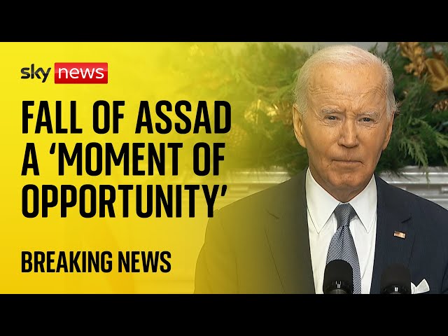 ⁣Syria given a 'moment of 'historic opportunity' says Joe Biden after Assad regime fal