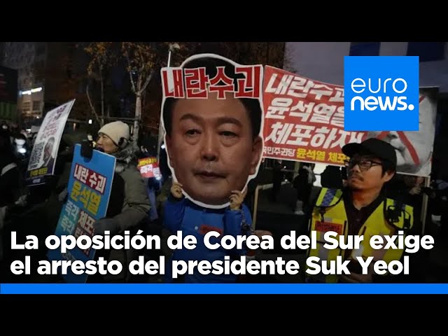 ⁣La oposición de Corea del Sur exige el arresto del presidente Yoon Suk Yeol