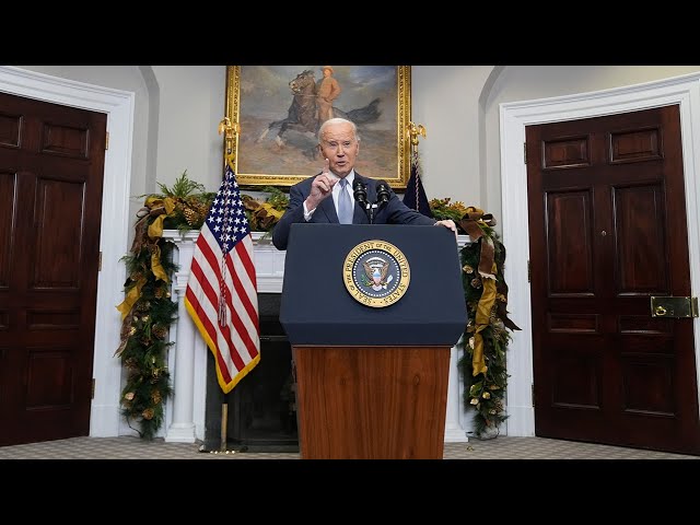 ⁣Biden says Assad's fall in Syria is a 'fundamental act of justice'