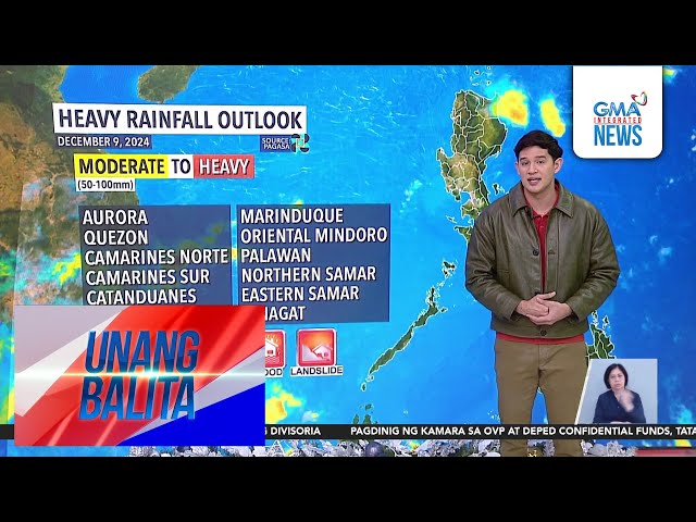 ⁣Weather update as of 7:22 AM (December 9, 2024) | Unang Balita