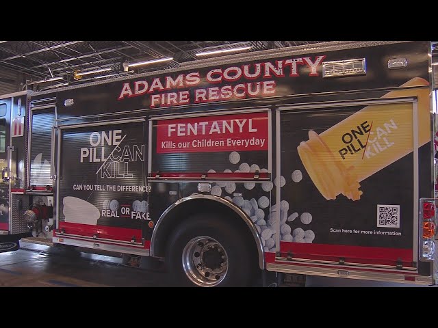 ⁣Adams County fire engine wrap highlights deadly fentanyl risks