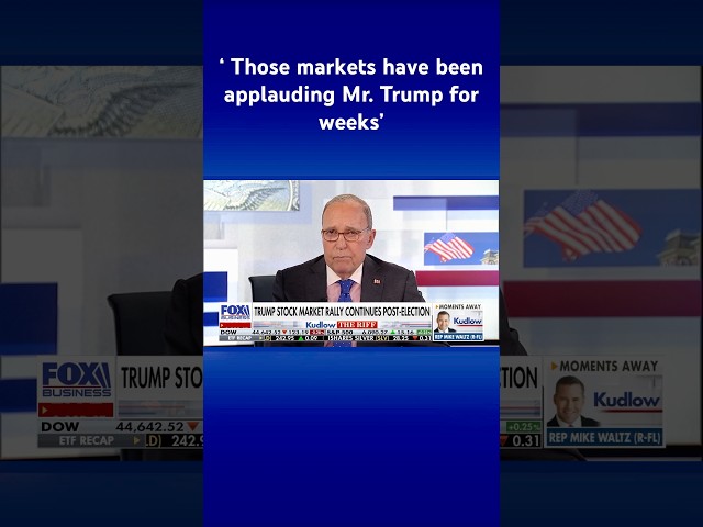 ⁣Trump’s transition have been enormously popular: Kudlow #shorts