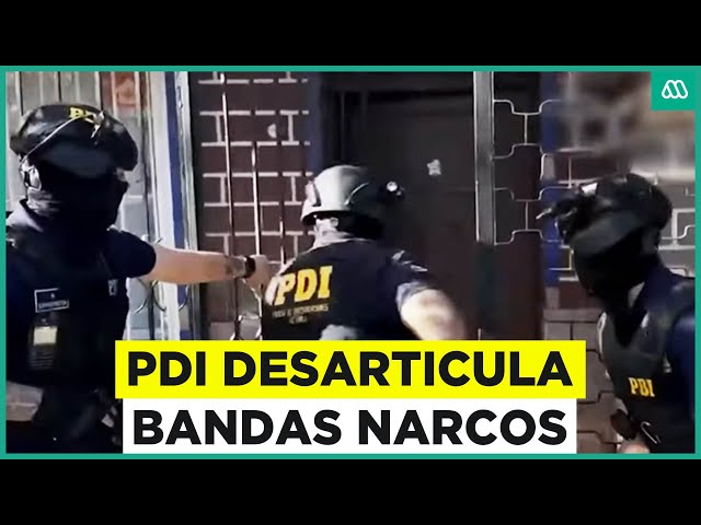 ⁣Masivo operativo de la PDI para desarticular bandas narcos