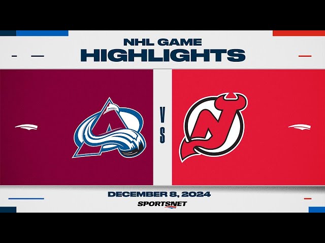 ⁣NHL Highlights | Avalanche vs. Devils - December 8, 2024