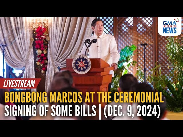 ⁣LIVE: Pres. Bongbong Marcos at the ceremonial signing of some... | GMA Integrated News Live - Replay