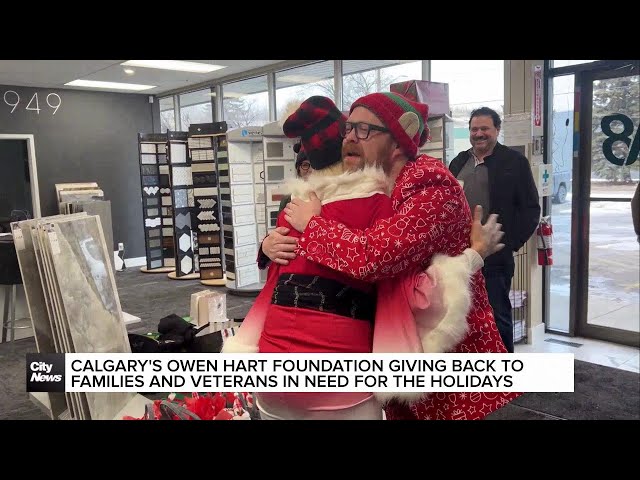 ⁣Calgary's Owen Hart foundation giving back to families, veterans for the holidays