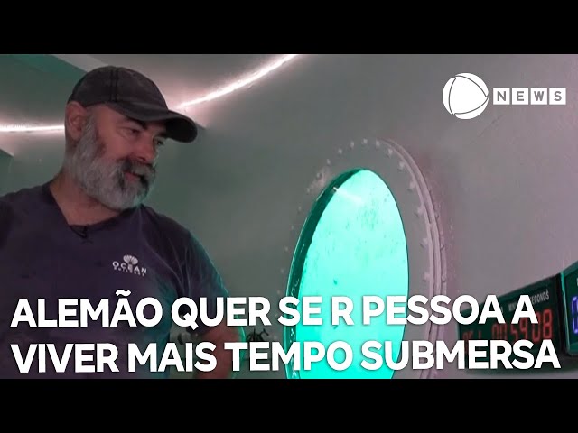 ⁣Alemão quer se tornar pessoa a viver mais tempo submersa