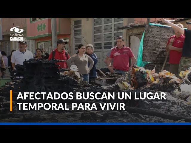 ⁣Hablan familias afectadas por incendio en Bosa: “Nos dejaron en la calle”