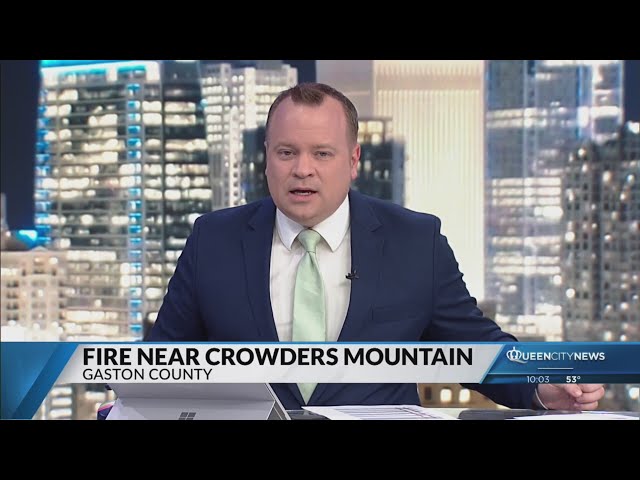 ⁣Crews work to contain fire at Crowders Mountain, officials say