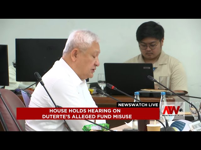 ⁣House holds hearing on Duterte's alleged fund misuse | NewsWatch Live