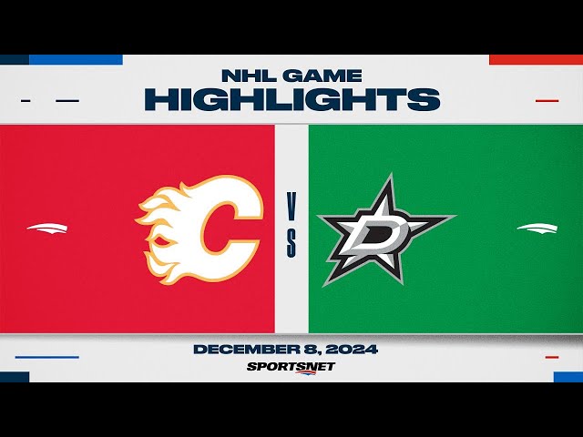 ⁣NHL Highlights | Flames vs. Stars - December 8, 2024