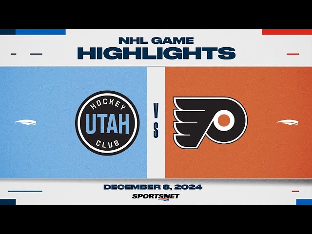 ⁣NHL Highlights | Utah HC vs. Flyers - December 8, 2024