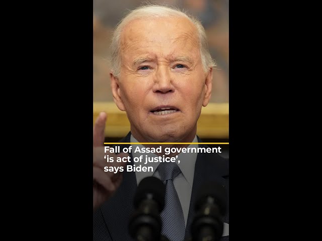 ⁣Fall of Assad government ‘is act of justice’, says Biden | AJ #shorts