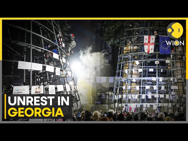 ⁣Pro-EU Protests: Georgian Police Use Water Cannons, Tear Gas On Demonstrators | World News | WION