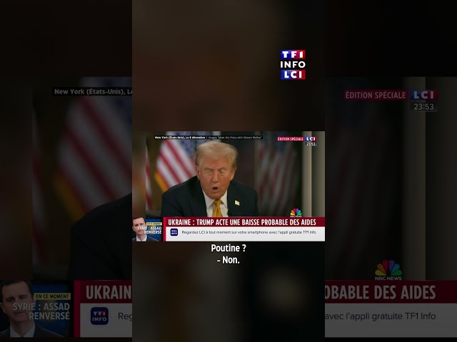 ⁣️ Donald Trump acte une baisse probable des aides à l'Ukraine｜LCI