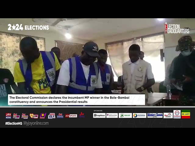 ⁣Election 2024: EC declares the incumbent MP winner in the Bole-Bamboi constituency