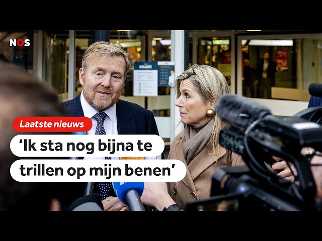 ⁣Koning Willem-Alexander bezoekt de rampplek in Den Haag