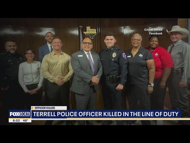 ⁣Procession for Terrell fallen police officer