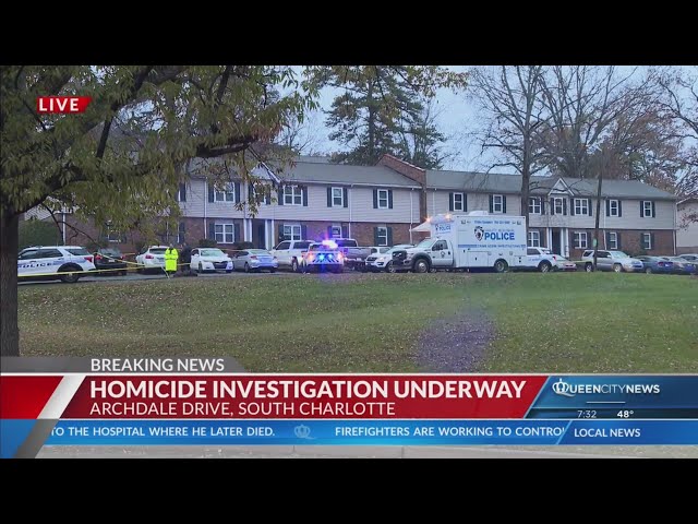 ⁣Police investigating homicide in south Charlotte: CMPD