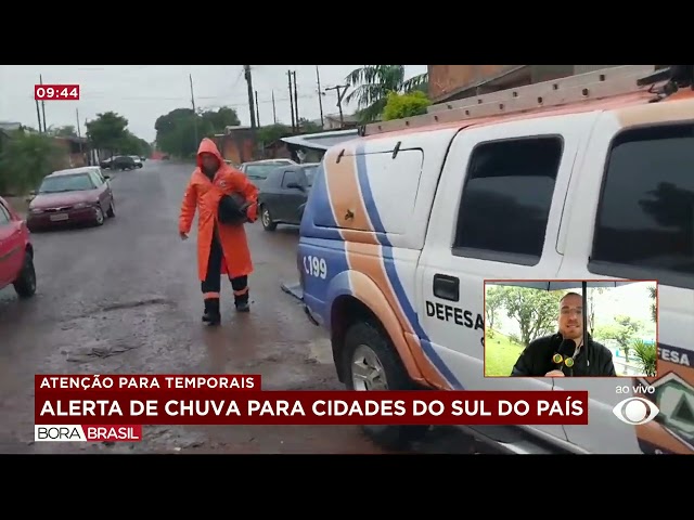 ⁣Alerta para chuvas intensas no Paraná continuam nesta segunda-feira (9)