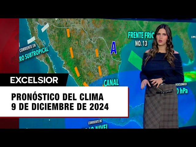 ⁣Clima para hoy 9 de diciembre de 2024