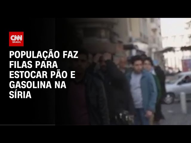 ⁣População faz filas para estocar pão e gasolina na Síria | BASTIDORES CNN