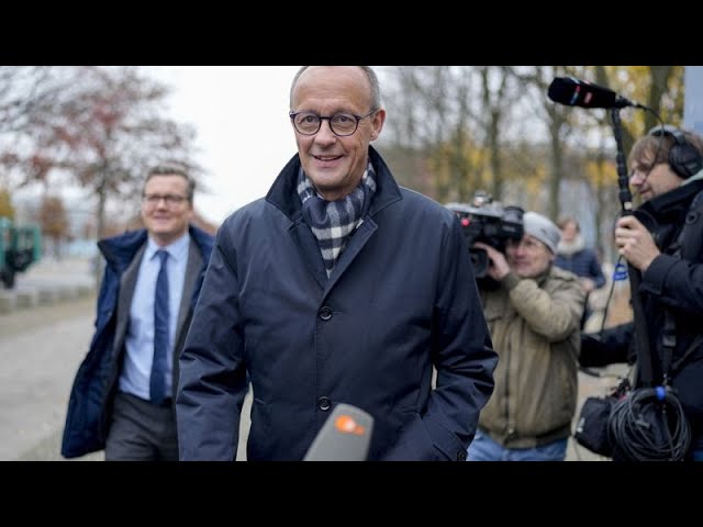 ⁣Germany's CDU leader Friedrich Merz visits Kyiv to reaffirm support