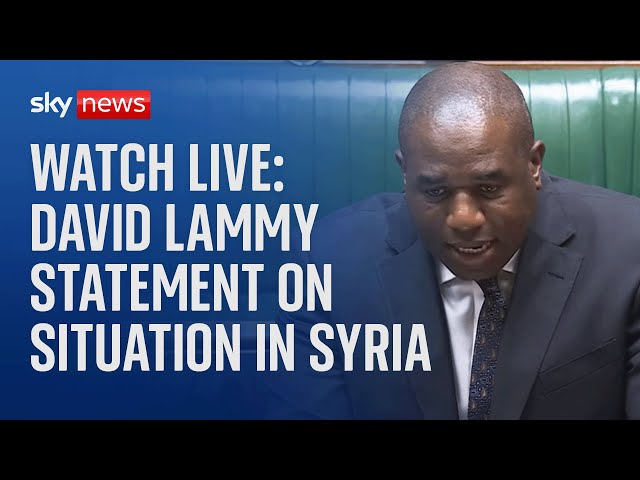 ⁣Watch live: Foreign Secretary David Lammy gives statement on Syria in the Commons