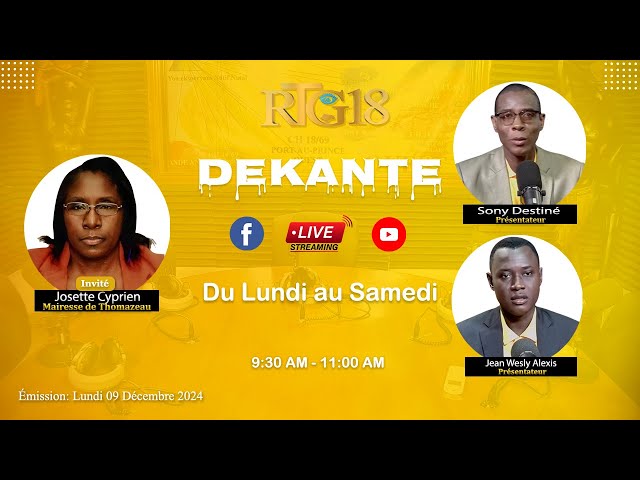 ⁣DEKANTE|09 Décembre 2024|Josette Cyprien, Présidente de la Commission Communale de Thomazeau