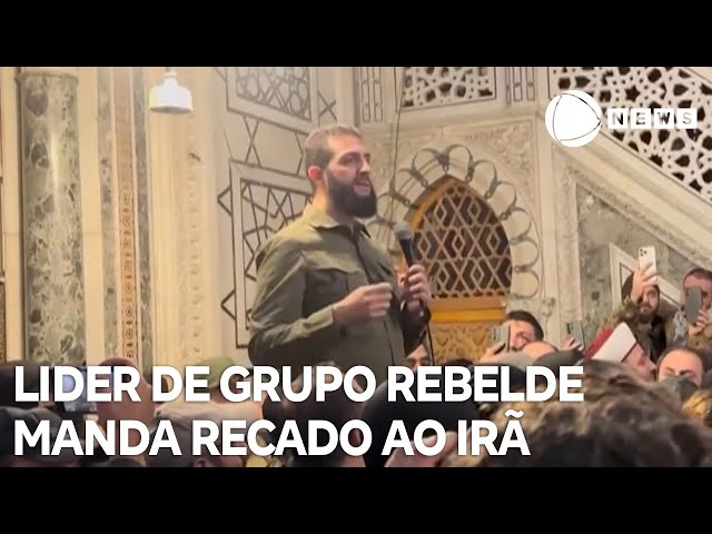 ⁣Líder de grupo rebelde manda recado direto ao Irã