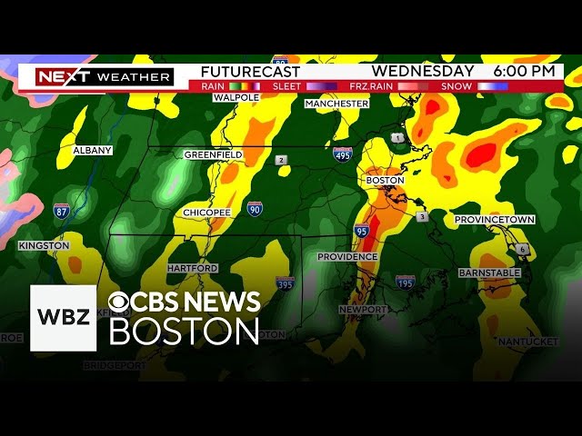 ⁣2 storms in 3 days for Massachusetts: Meteorologists talk heavy rain forecast, chance for icing