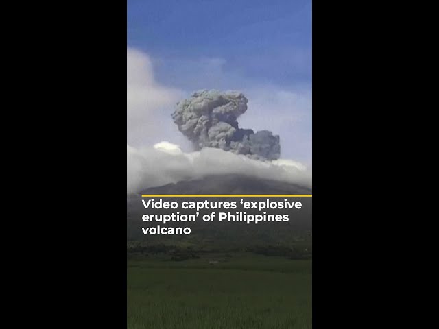 ⁣Video captures ‘explosive eruption’ of Philippine volcano | AJ #shorts