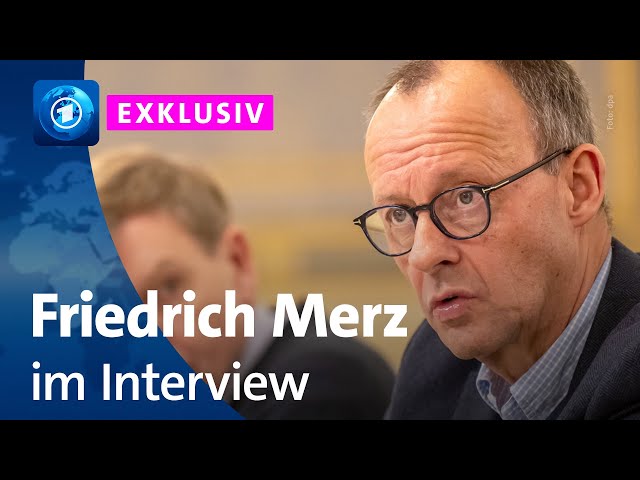 ⁣CDU-Chef Merz im Interview mit den tagesthemen