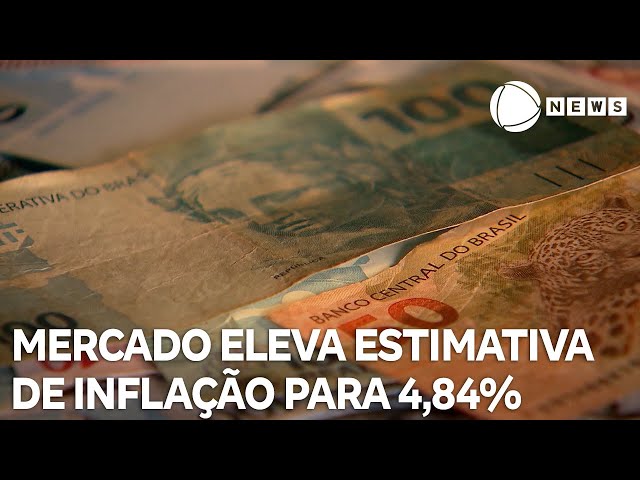 ⁣Mercado eleva estimativa da inflação para 4,84% neste ano