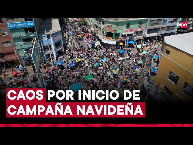 ⁣Gamarra vive caos vehicular y peatonal durante inicio de la campaña navideña