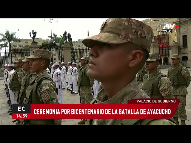 ⁣Presidenta Boluarte lidera ceremonia por el bicentenario de la Batalla de Ayacucho