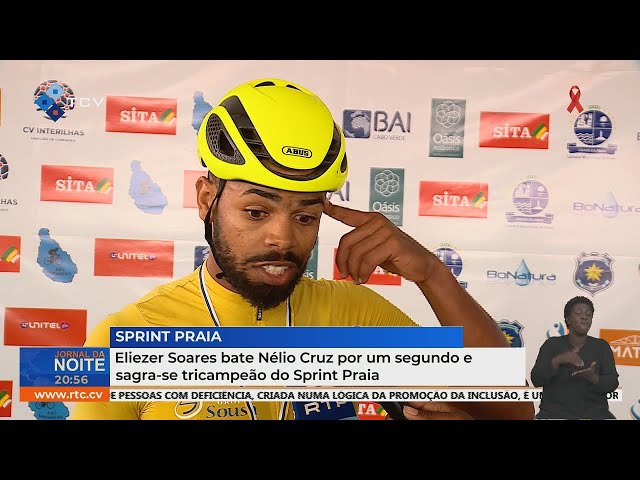 ⁣Eliezer Soares bate Nélio Cruz por um segundo e sagra-se tricampeão do Sprint Praia