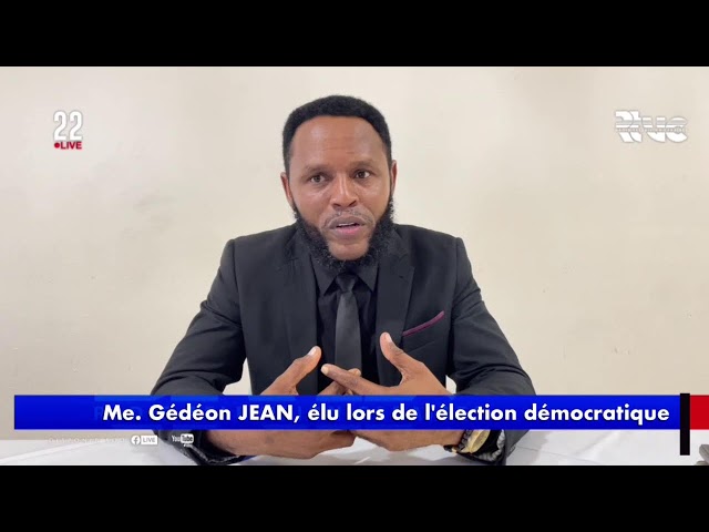 ⁣Me. Gédéon JEAN, élu lors de l'élection  donne Un point de presse pour fixer sa position sur la