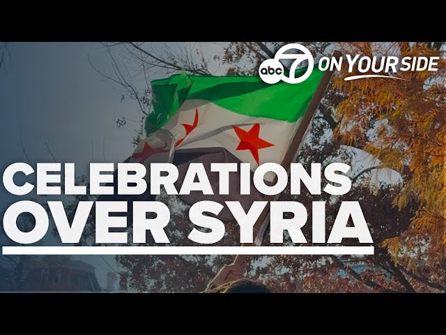 ⁣Celebrations ignite in Washington to mark the end of Assad's half-century rule in Syria