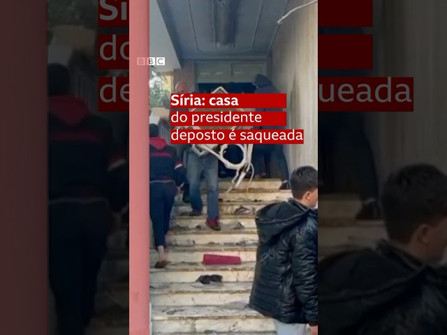 ⁣Casa do presidente deposto na Síria é alvo de saques #bbcnewsbrasil