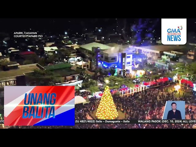 ⁣Giant Christmas tree, simbolo ng pagbangon mula sa mga nagdaang bagyo | Unang Balita