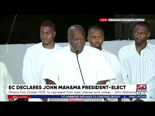 ⁣We intend to restore the shattered confidence in our politics and governance system - John Mahama.