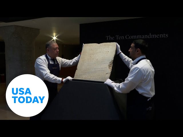 ⁣‘Incredibly rare’ complete Ten Commandments tablet will go up for sale | USA TODAY