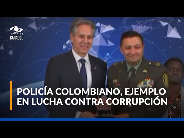 ⁣Policía colombiano fue premiado y condecorado en Estados Unidos