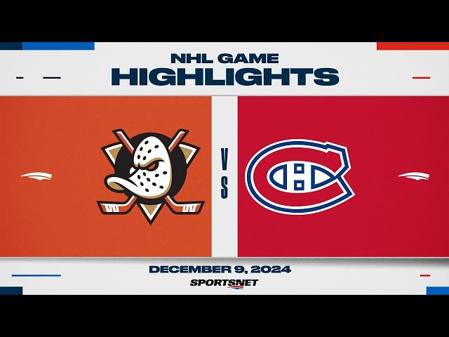 ⁣NHL Highlights | Ducks vs. Canadiens - December 9, 2024