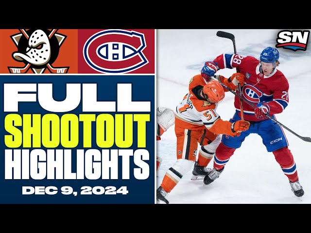 ⁣Anaheim Ducks at Montreal Canadiens | FULL Shootout Highlights - December 9, 2024