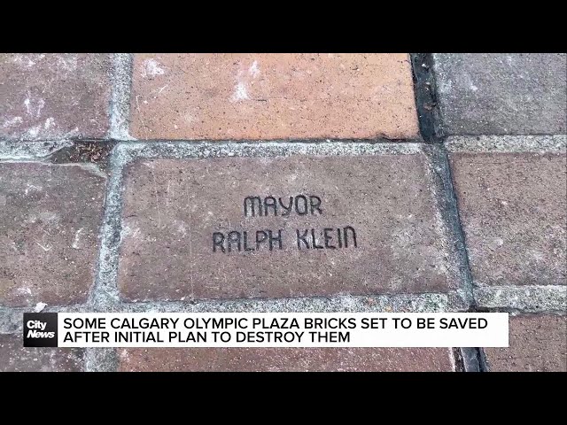 ⁣Some Calgary Olympic Plaza bricks set to be saved after initial plan to destroy them