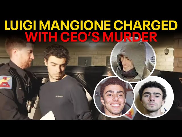 ⁣Luigi Mangione charged with murder: United Healthcare CEO shooting updates