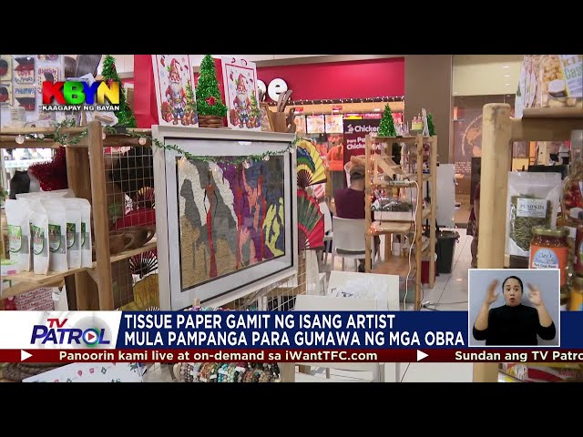 ⁣KBYN: Tissue paper gamit ng artist mula Pampanga para gumawa ng mga obra