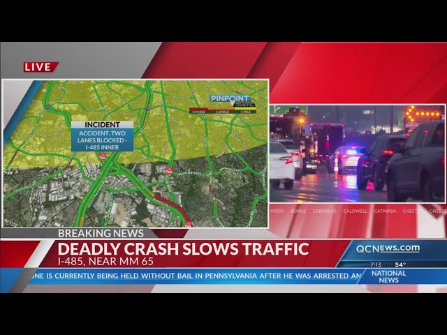 ⁣1 killed in I-485 wreck in southwest Charlotte